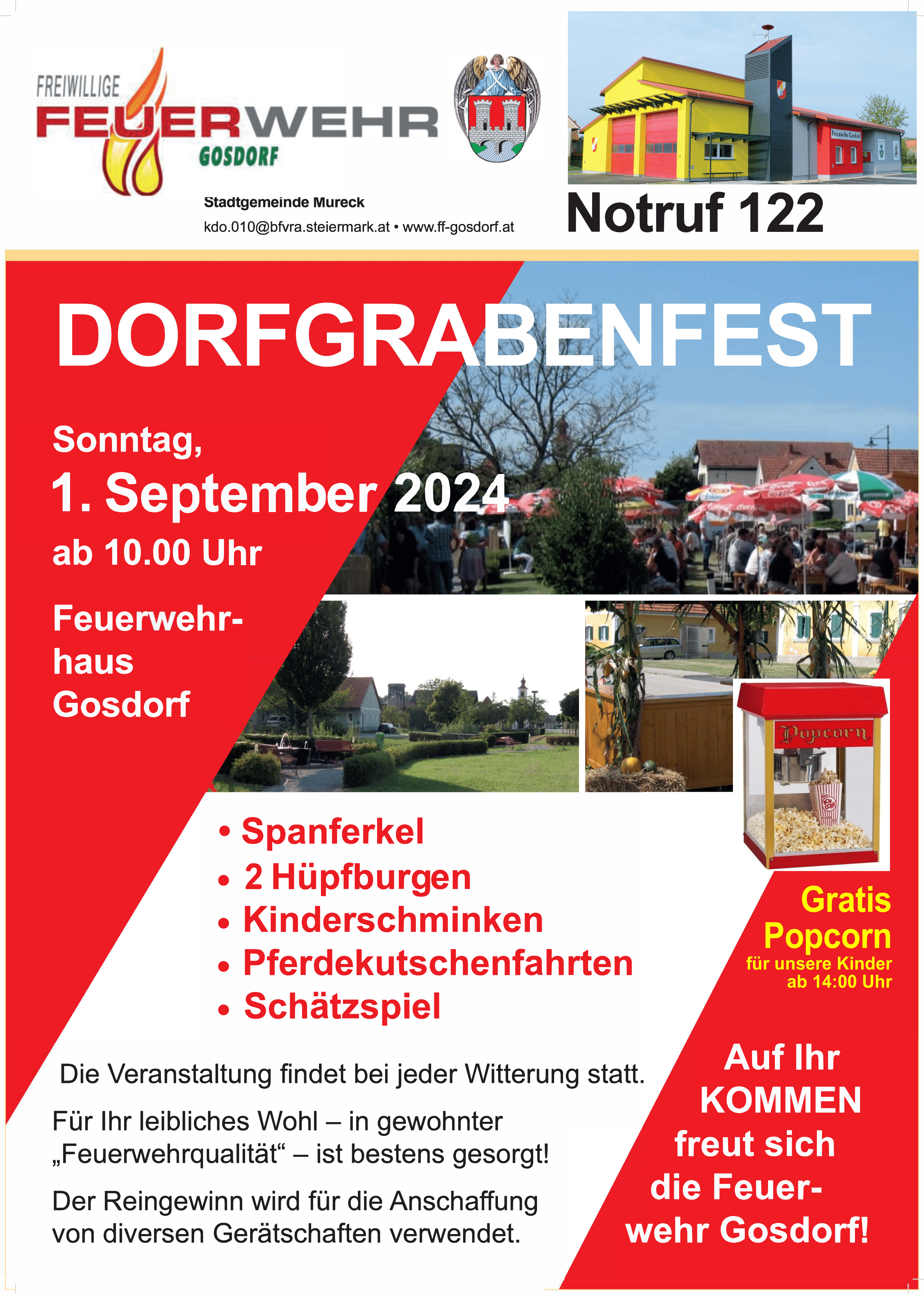 Plakat A2 Dorfgrabenfest 2024 Druck pop 1